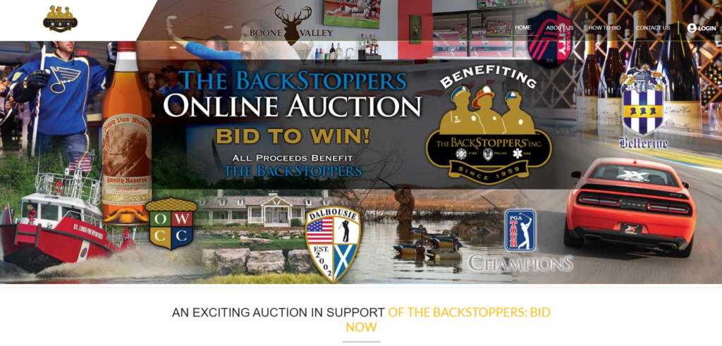 Backstoppers Auction Website